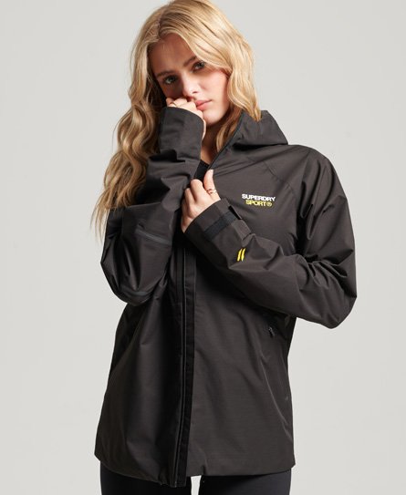Superdry Women’s Sport Waterproof Jacket Black - Size: 14