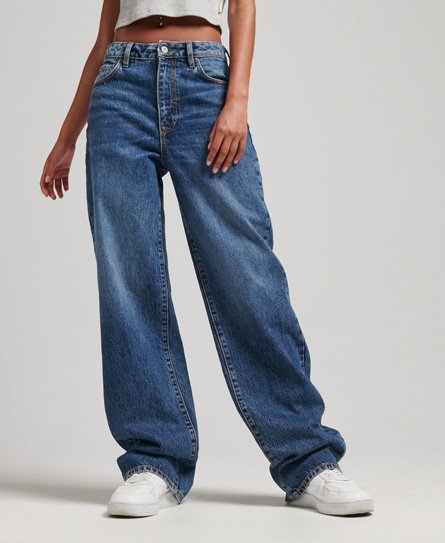 Jeans med vida ben i ekologisk bomull