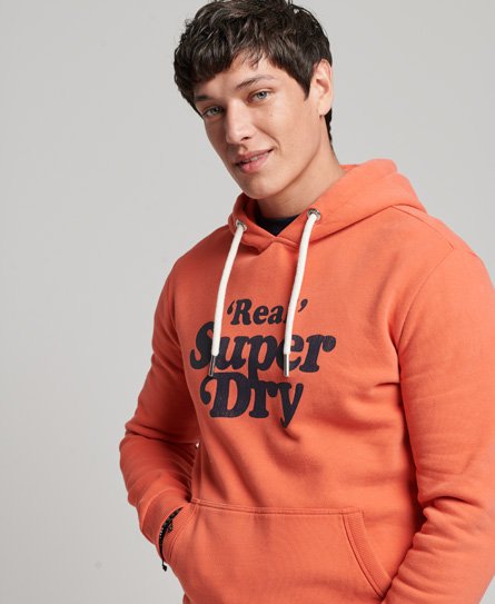 Superdry Men’s Vintage Cooper Classic Hoodie Cream / Spiced Coral - Size: S