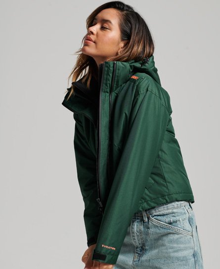 Superdry Women’s SD-Windcheater Jacket Green / Furnace Green Grid - Size: 14