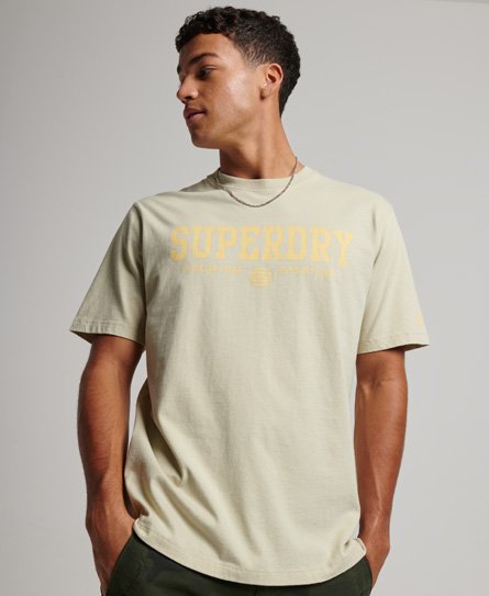 Superdry Men’s Code Core Sport T-Shirt Beige / Pelican Beige - Size: L