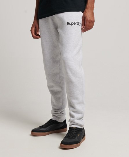 Superdry Men’s Core Logo Graphic Cuff Joggers Light Grey / Ice Marl - Size: Xxl