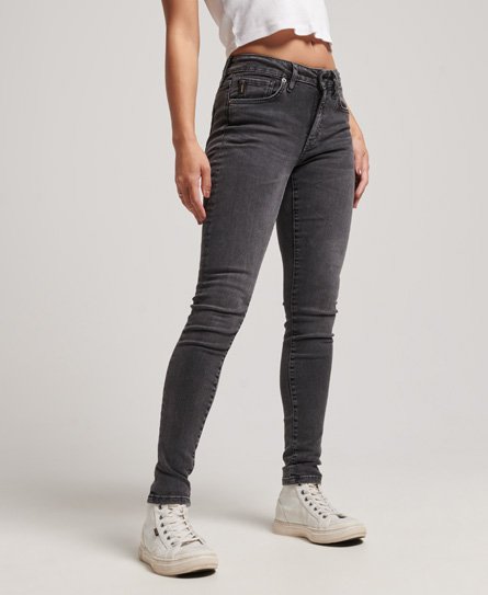 Jeansy skinny ze średnim stanem Vintage z bawełny ekologicznej