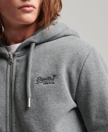 Superdry Vintage Logo Embroidered Zip Hoodie - Men\'s Mens Hoodies-and- sweatshirts
