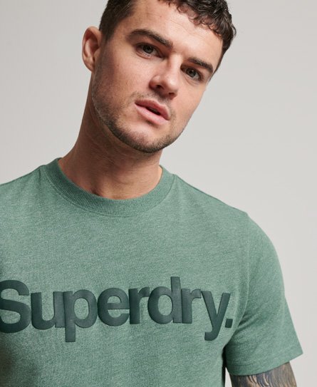 Superdry Men’s Vintage Core Logo Classic T-Shirt Khaki / Portland Green Grit - Size: S