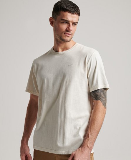 Superdry Men’s Vintage Washed T-Shirt Beige / Bone White - Size: L