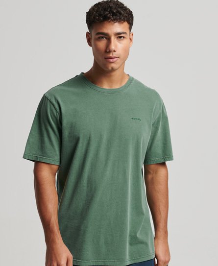 Superdry Men’s Vintage Washed T-Shirt Green / Dark Pine Green - Size: XL