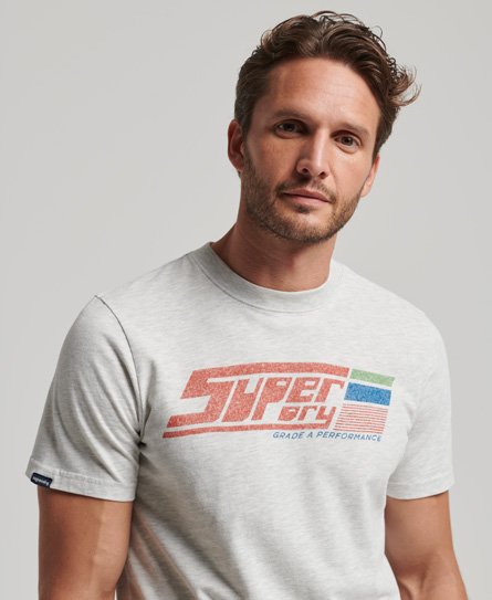 Superdry Men’s Vintage Shapers & Makers T-Shirt Light Grey / Glacier Grey Marl - Size: Xxl