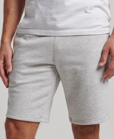 Superdry Men’s Vintage Logo Embroidered Jersey Shorts Light Grey / Glacier Grey Marl - Size: L