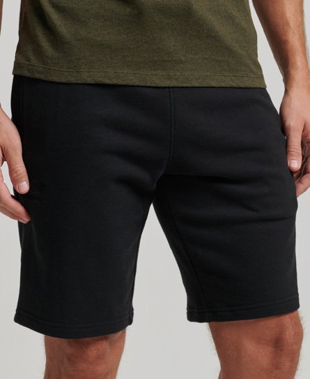 Superdry Men’s Men’s Classic Embroidered Vintage Logo Jersey Shorts, Black, Size: XL