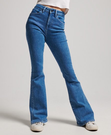 Organic Cotton High Waisted Skinny Flare Jeans