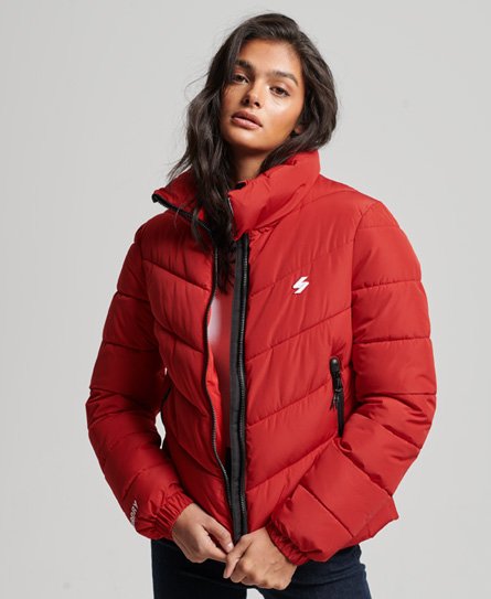 Non Hooded Sports Puffer Jacket 