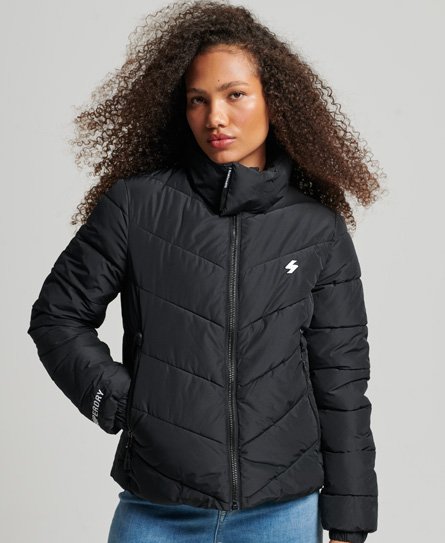 Non Hooded Sports Puffer Jacket 