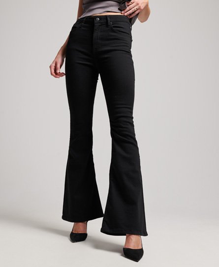Organic Cotton High Waisted Skinny Flare Jeans