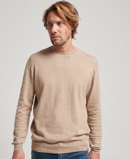 Sweter z okrągłym dekoltem z bawełny eko z kaszmirem