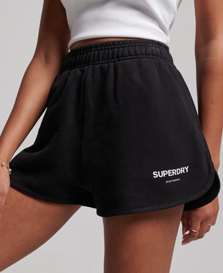 Superdry Women’s Core Sport Sweat Shorts Black - Size: 10