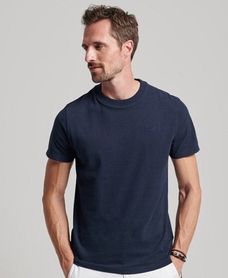 Superdry Men’s Organic Cotton Essential Logo T-Shirt Navy / Rich Navy Navy - Size: XS