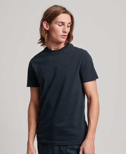 Superdry Men’s Organic Cotton Essential Logo T-Shirt Navy / Eclipse Navy Navy - Size: XS