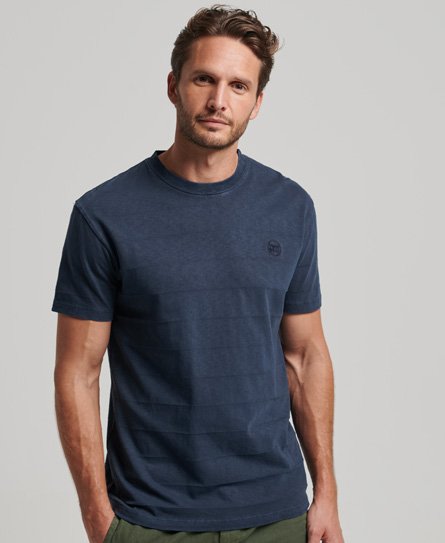 Superdry Men’s Organic Cotton Vintage Texture T-Shirt Navy / Eclipse Navy - Size: S