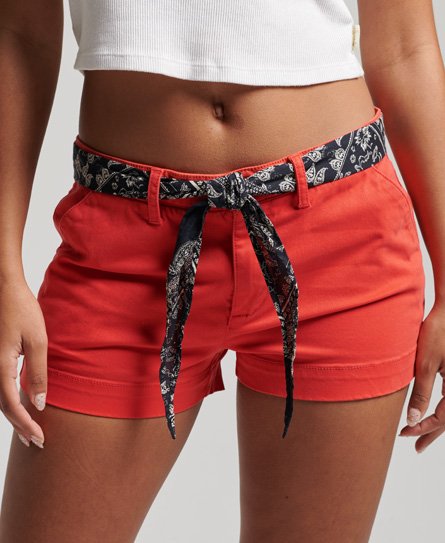Superdry Women’s Chino Hot Shorts Red / Soda Pop Red - Size: 14