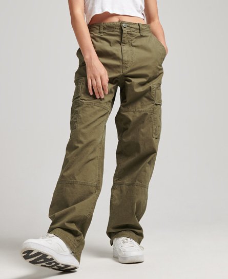 Pantaloni cargo con vestibilità ampia in cotone biologico