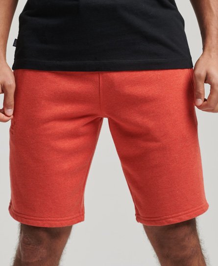 Superdry Men’s Vintage Logo Embroidered Jersey Shorts Orange / Bright Orange Marl - Size: L