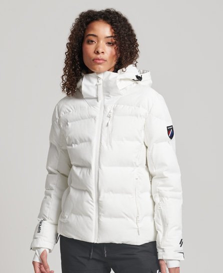 Superdry Women’s Sport Motion Pro Puffer Jacket White / Optic - Size: 12