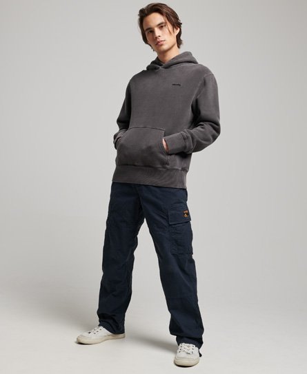 Men's - Organic Cotton Baggy Cargo Pants in Eclipse Navy