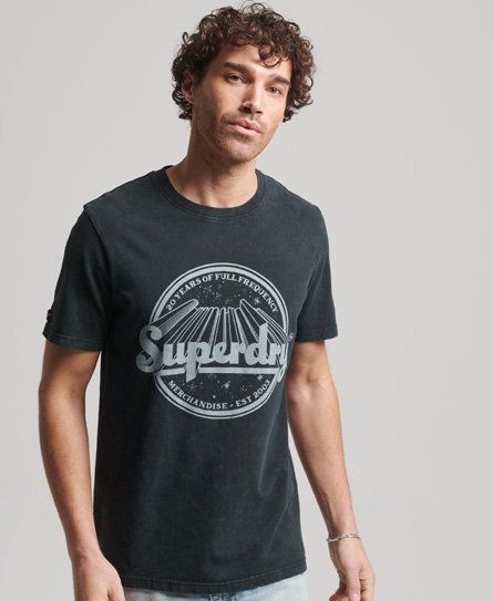 Superdry Men’s Vintage Merch Store T-Shirt Black / Mid Back In Black - Size: Xxl