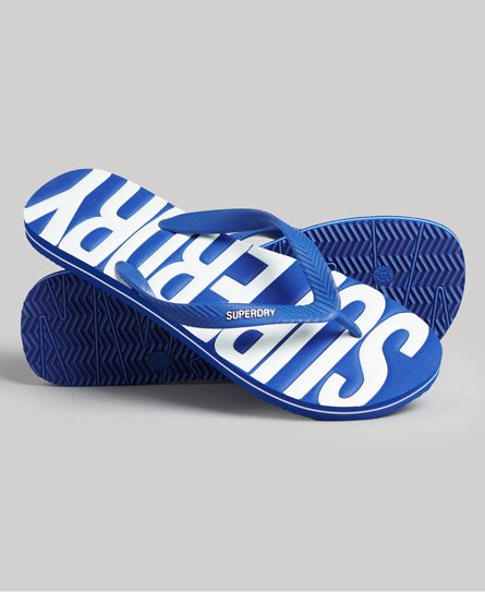 Superdry Men’s Vintage Flip Flops Blue / Regal Blue - Size: XL