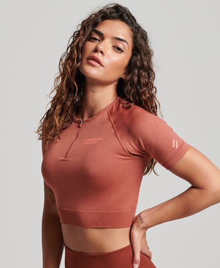 Core Seamless Cropped Short Sleeve Top