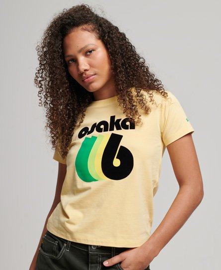 Superdry Women’s Graphic 90s T-Shirt Yellow / Citrona Yellow - Size: 8