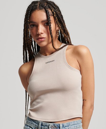 Superdry Women’s Code Tech Racer Vest Top Light Grey / Warm Grey - Size: 8