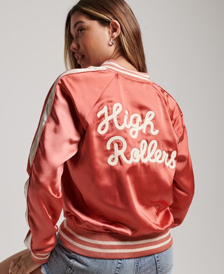 Superdry Women’s Roller Derby Jacket Cream / Coral Peach - Size: 8