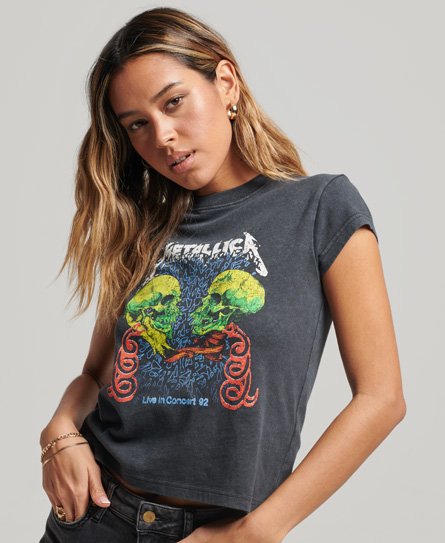 Metallica T-shirt med små skulderærmer