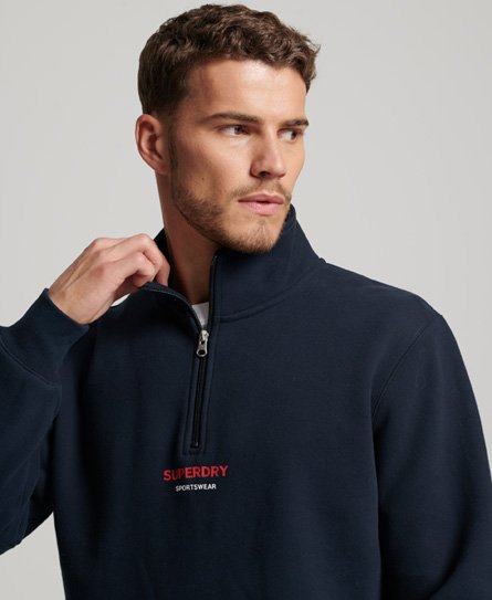 Superdry Sportswear Half Zip Sweatshirt - Men's Mens Hoodies-and