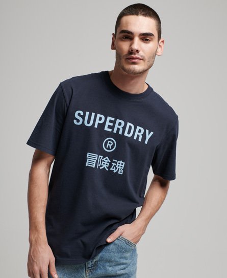 Superdry Men’s Code Core Sport T-Shirt Navy / Eclipse Navy - Size: L