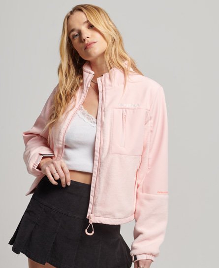 Superdry Women’s Code Hybrid Trekker Jacket Pink / Pink Sunset - Size: 16