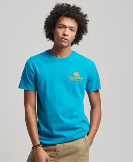 Superdry Herren Vintage Venue T-shirt In Neonfarben Blau In | ModeSens
