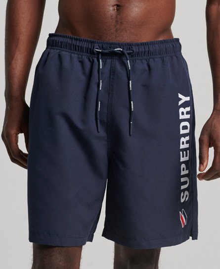 Superdry Men’s Applique 19 Inch Recycled Swim Shorts Navy / Deep Navy - Size: M