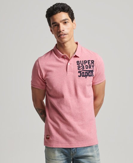 Superdry Men’s Superstate Polo Shirt Pink / Mid Pink Grit - Size: S