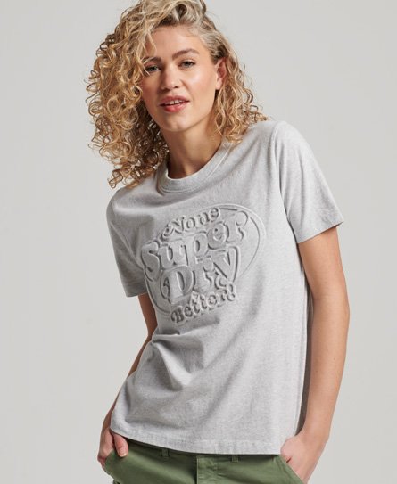 T-shirt z wytłoczonym logo Vintage Cooper z bawełny ekologicznej