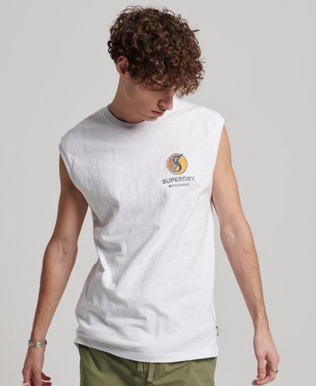 Hombre – Camiseta de tirantes con logo Vintage Infill en óPtico Superdry ES