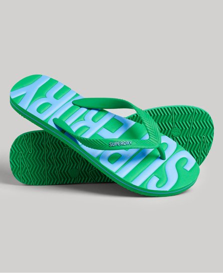 Superdry Men’s Vintage Flip Flops Green / Botanical Green - Size: S