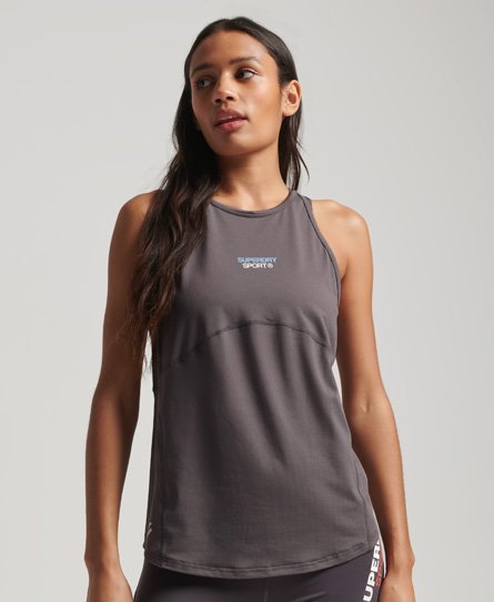 Superdry Women’s Sport Active Vest Grey / Rock Dark Grey - Size: 8