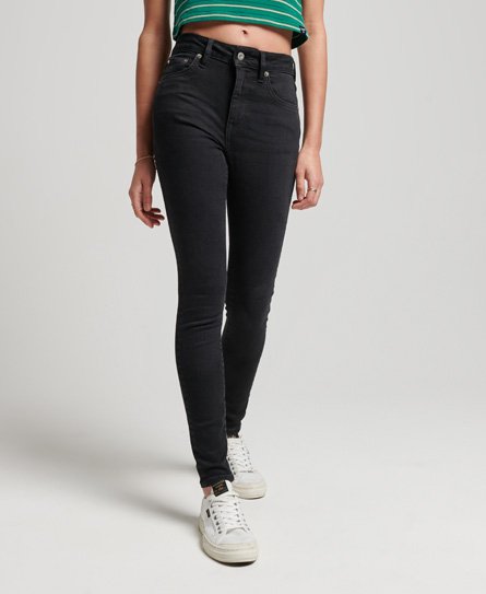 Skinny Jeans aus Bio-Baumwolle mit hohem Bund