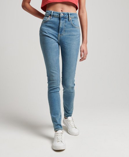 Jeansy skinny z wysokim stanem z bawełny ekologicznej