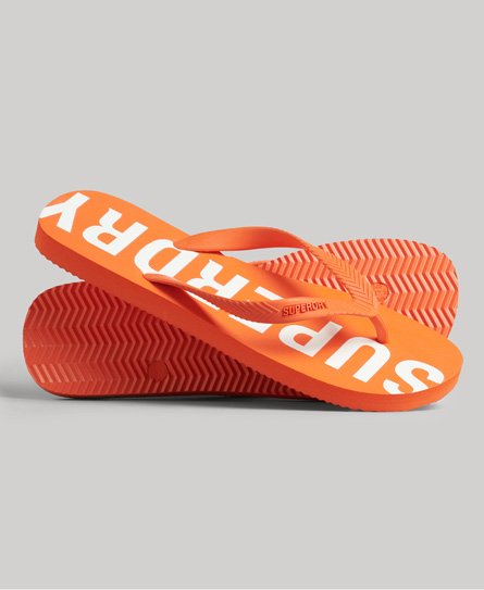Superdry Men’s Code Core Sport Flip Flops Orange / Orange/Optic - Size: S