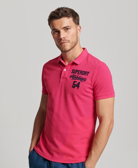 Superdry Men’s Superstate Polo Shirt Pink / Raspberry Pink - Size: L