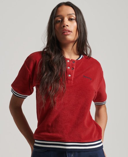 Vintage Towelling Polo Top 
